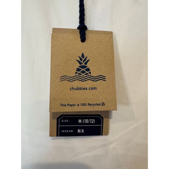 Chubbies Boy's Size Medium Short Sleeve Polo Shirt White NWT - Picture 4 of 4